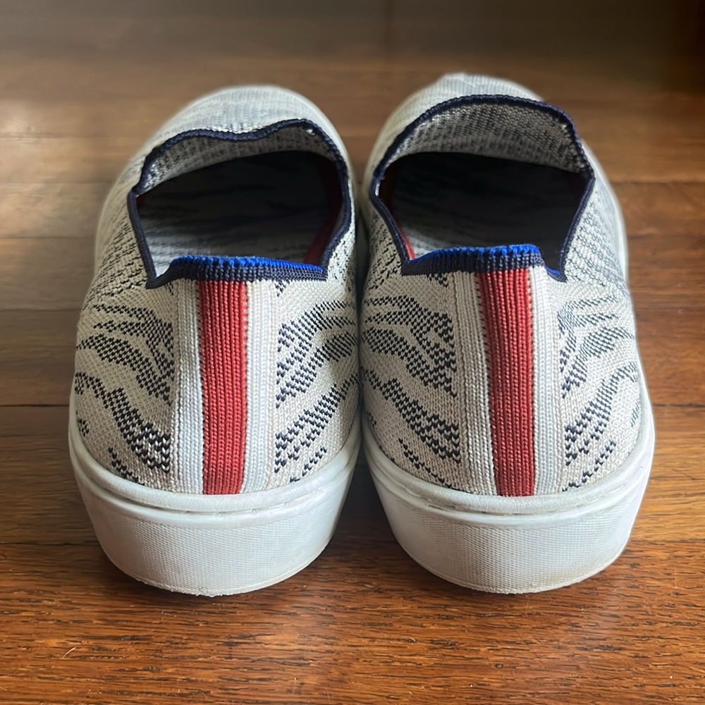 Rothy's Cream and Black Patterned Sneakers - Picture 5 of 11